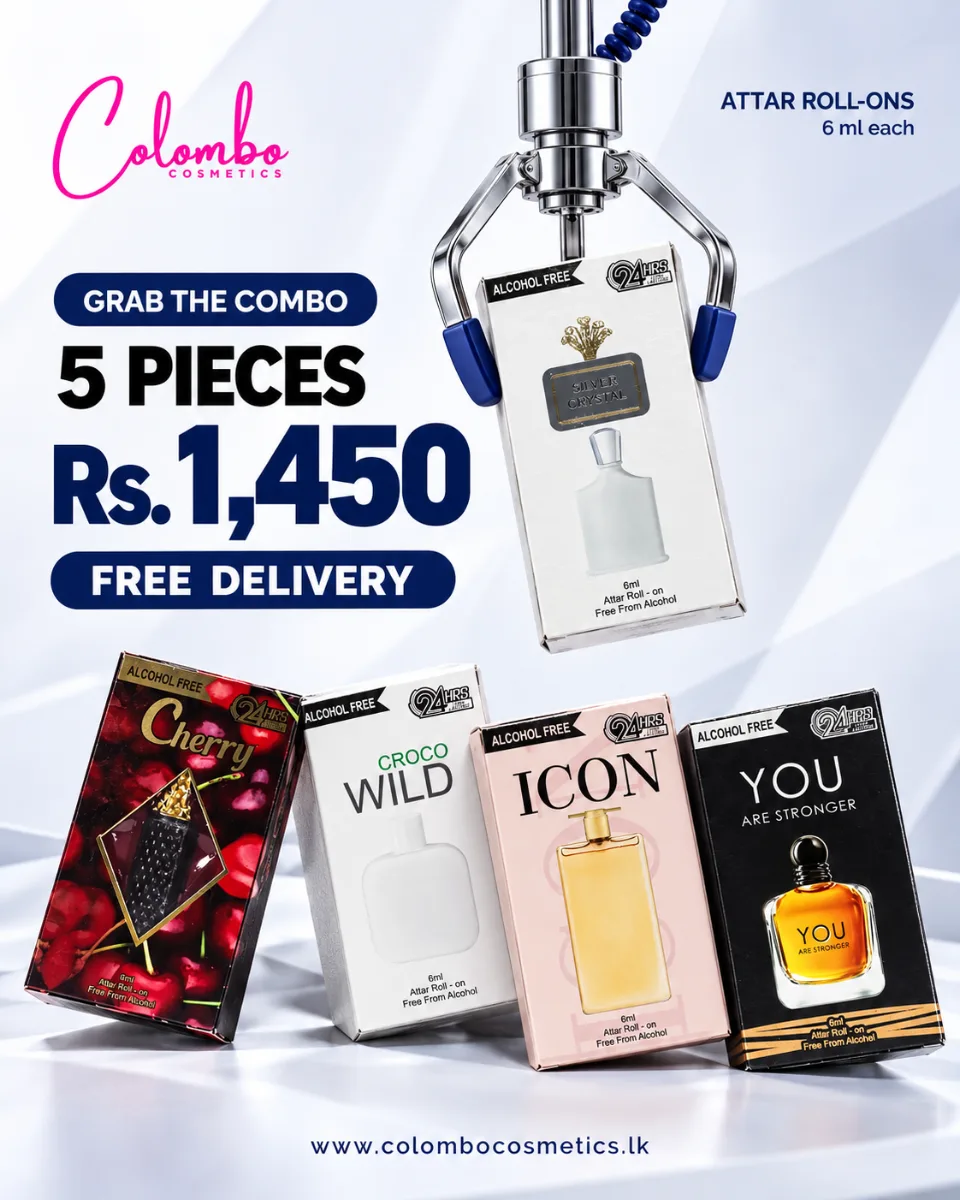 Attar Roll-On Perfume Combo – 5 Pieces (6ml Each) | Free Delivery