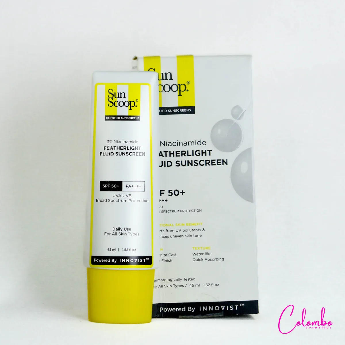 SunScoop 3% Niacinamide Featherlight Fluid Sunscreen SPF50+ PA++++ 45ml