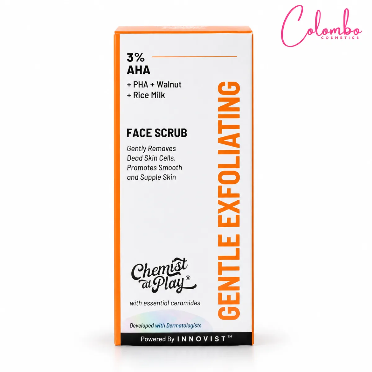 Buy Chemist at Play Gentle Exfoliating Face Scrub with 3% AHA + PHA – Walnut & Rice M online in Sri Lanka — Colombo Cosmetics