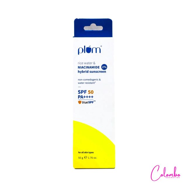 Plum Rice Water & Niacinamide 2% Hybrid Sunscreen SPF 50 50g
